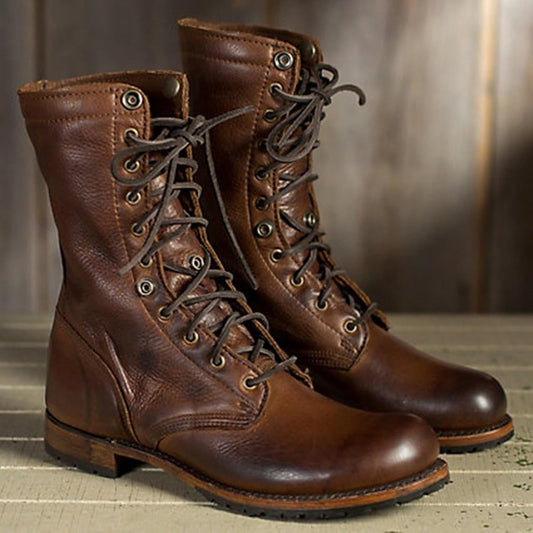 Carminelle | Bottes Femme Hiver Vintage à Lacets, Chaudes & Confortables