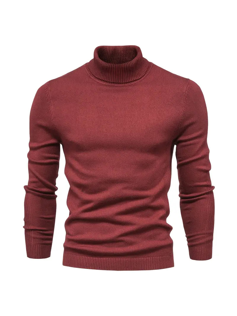 Benoîte | Pull Homme Slim Fit à Col Roulé, Tricot Classique Manches Longues Style Smart Casual