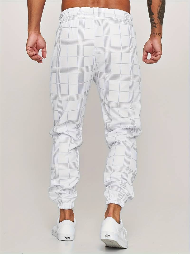 Wyatt | Pantalon Jogging Homme à Carreaux avec Taille Cordon