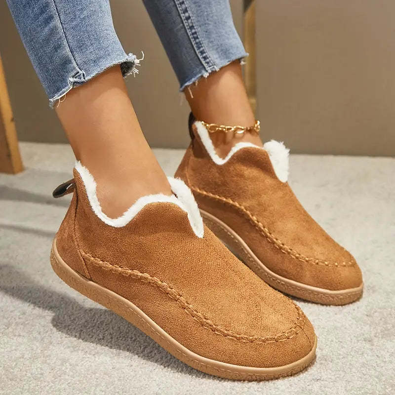 Calista | Mocassins d'hiver orthopédiques pour femme avec doublure en laine et détails de couture