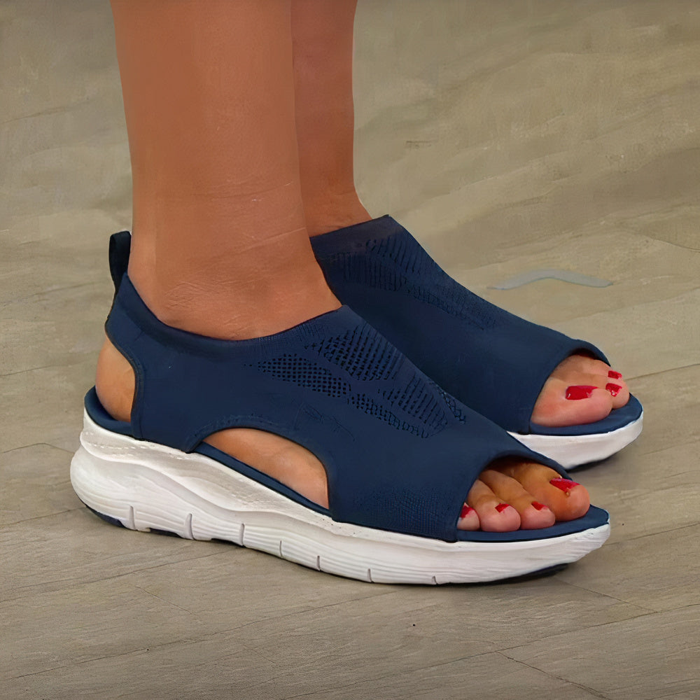 Ondine | Sandales Orthopédiques Ouvertes à Bout avec Semelle Plateforme pour Femme