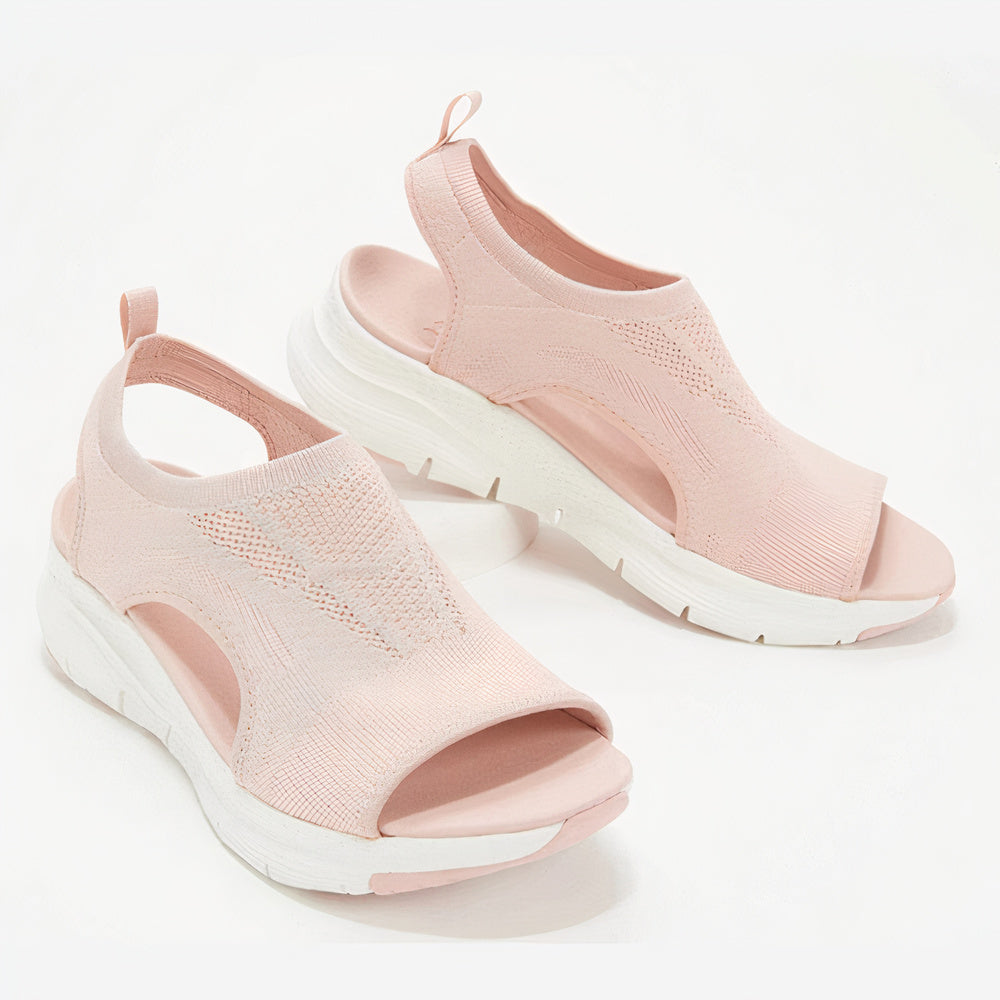 Ondine | Sandales Orthopédiques Ouvertes à Bout avec Semelle Plateforme pour Femme