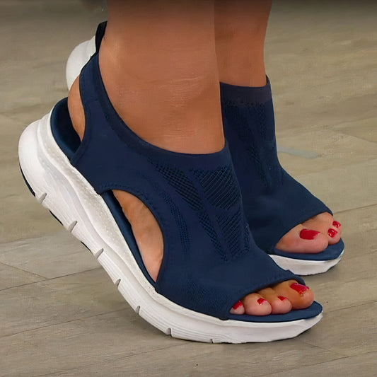 Ondine | Sandales Orthopédiques Ouvertes à Bout avec Semelle Plateforme pour Femme