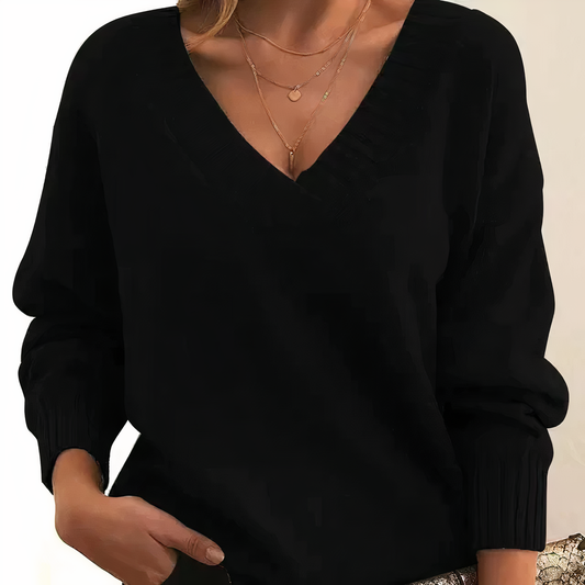 Perline | Pull en Cachemire à Col en V pour Femme