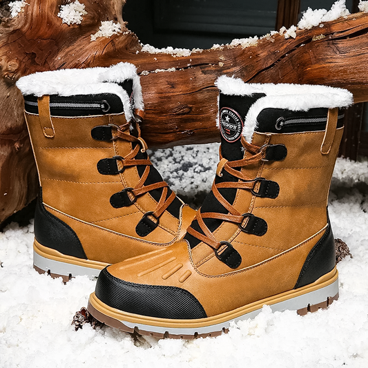 Valryn | Chaussures d’Hiver Homme, Bottes Mi-Hautes avec Lacets et Doublure Chaude