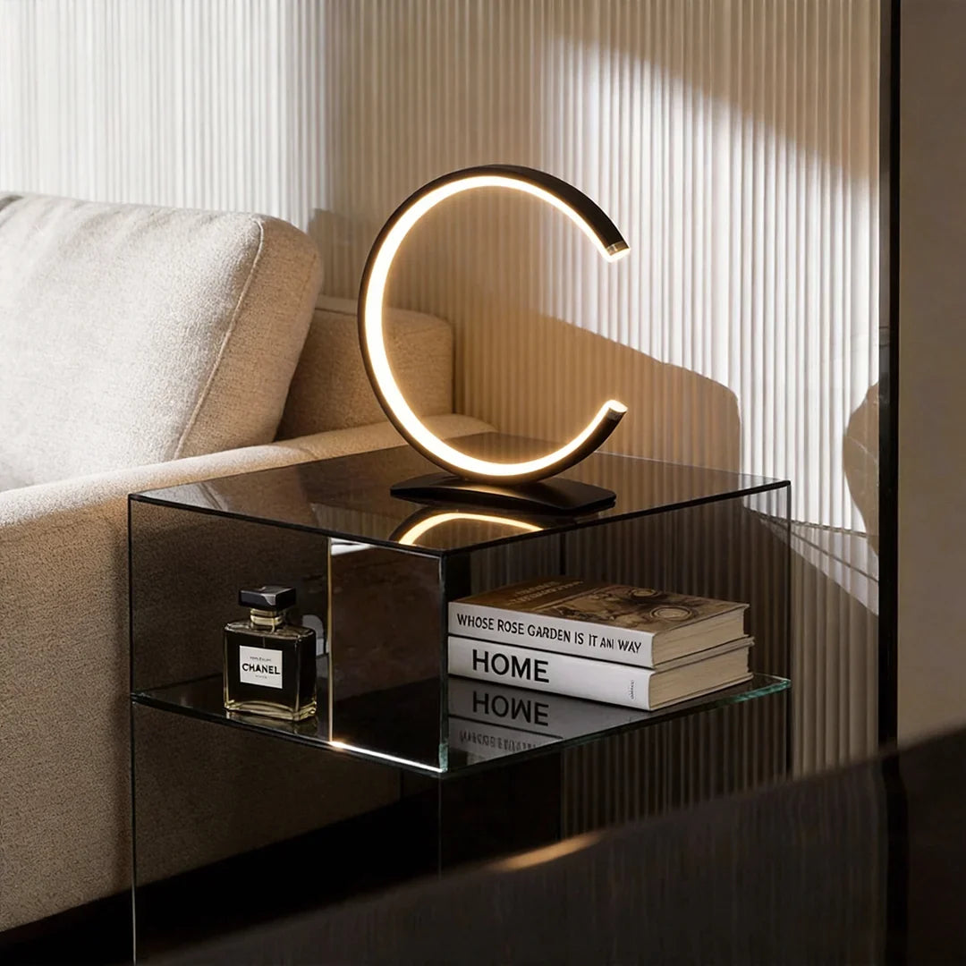 LumiCove™ | C-förmige LED-Tischlampe mit Touch-Steuerung und 3 Lichtfarben