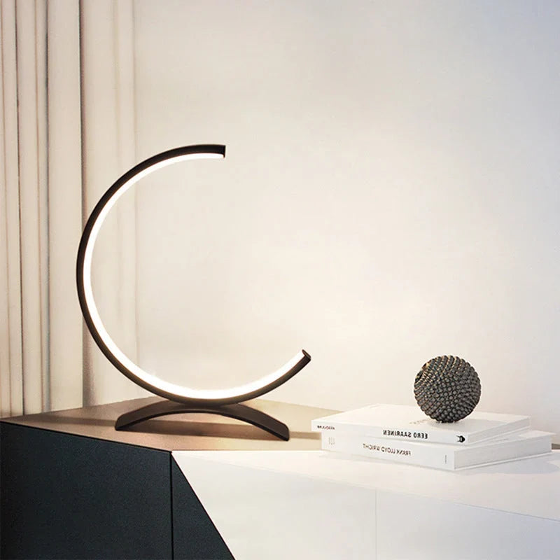LumiCove™ | C-förmige LED-Tischlampe mit Touch-Steuerung und 3 Lichtfarben