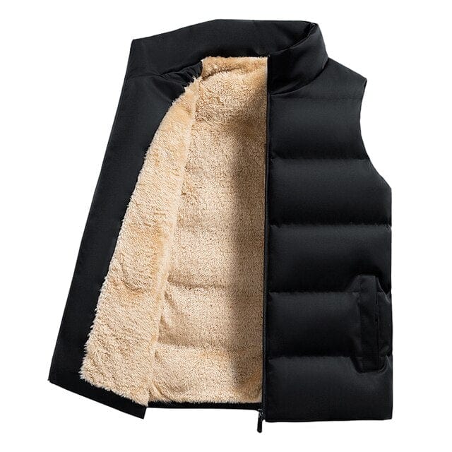 Brandon | Gilet Homme Zippé avec Col Montant et Doublure Polaire | Veste Sans Manches Outdoor