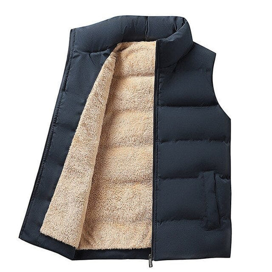 Brandon | Gilet Homme Zippé avec Col Montant et Doublure Polaire | Veste Sans Manches Outdoor
