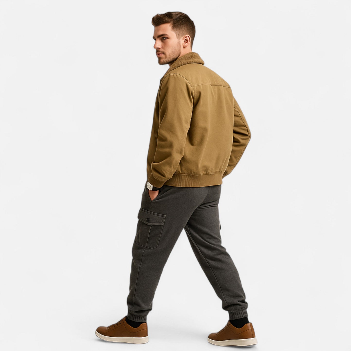 Callum | Veste Homme Casual Col Revers Zippée Doublure Polaire