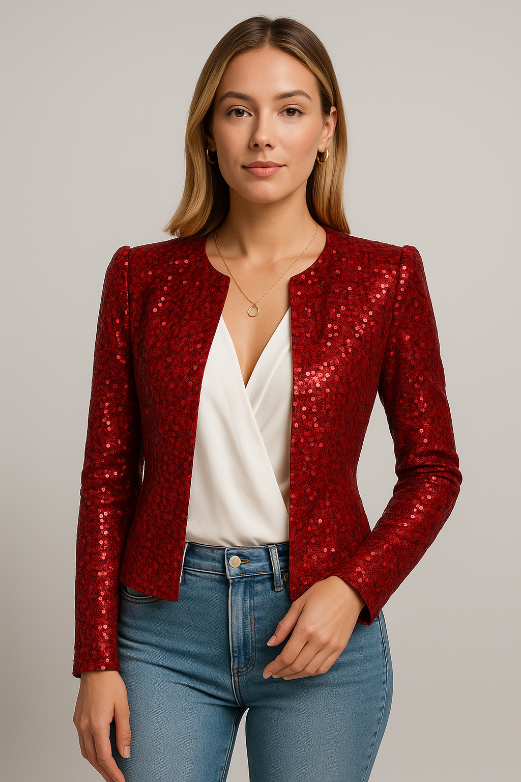 Blazer Femme Élégant à Surface Structurée – Chic, Structuré & Polyvalent