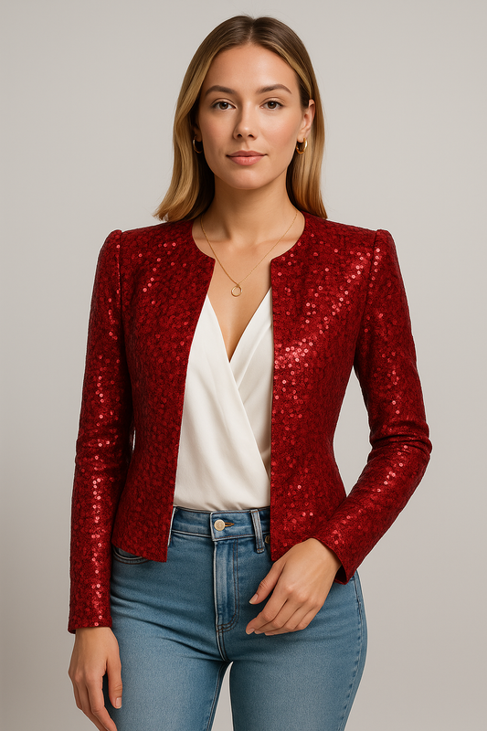 Blazer Femme Élégant à Surface Structurée – Chic, Structuré & Polyvalent