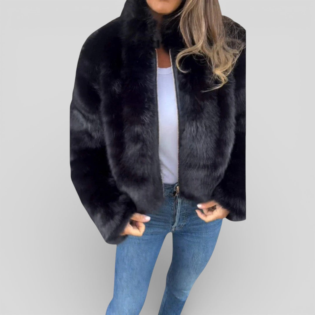 Veste pour femme à col montant avec fermeture à glissière – Élégante, Confortable & Polyvalente