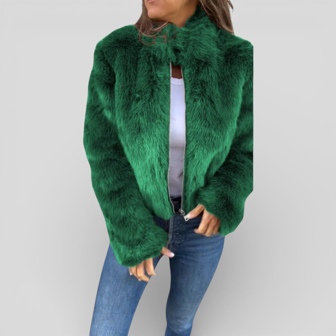 Veste pour femme à col montant avec fermeture à glissière – Élégante, Confortable & Polyvalente