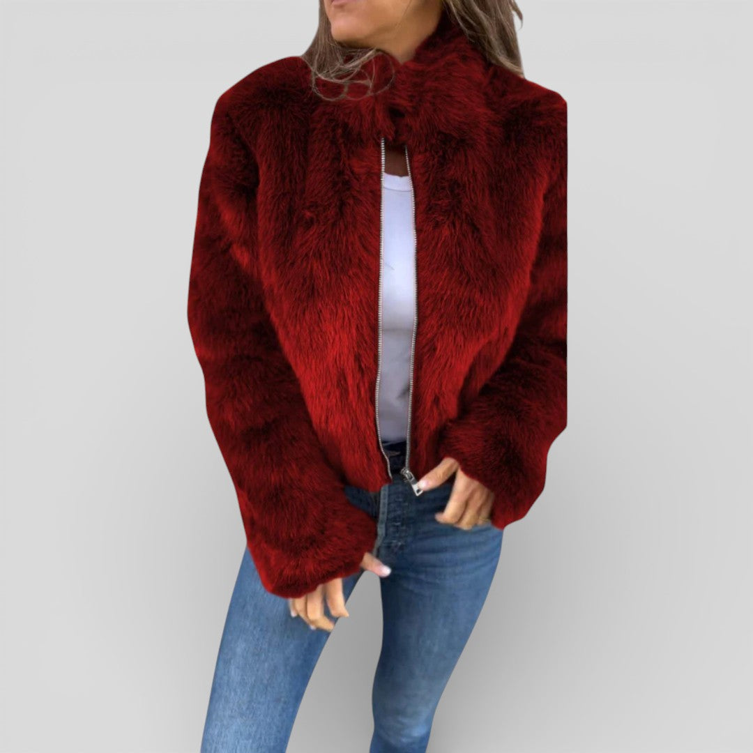 Veste pour femme à col montant avec fermeture à glissière – Élégante, Confortable & Polyvalente