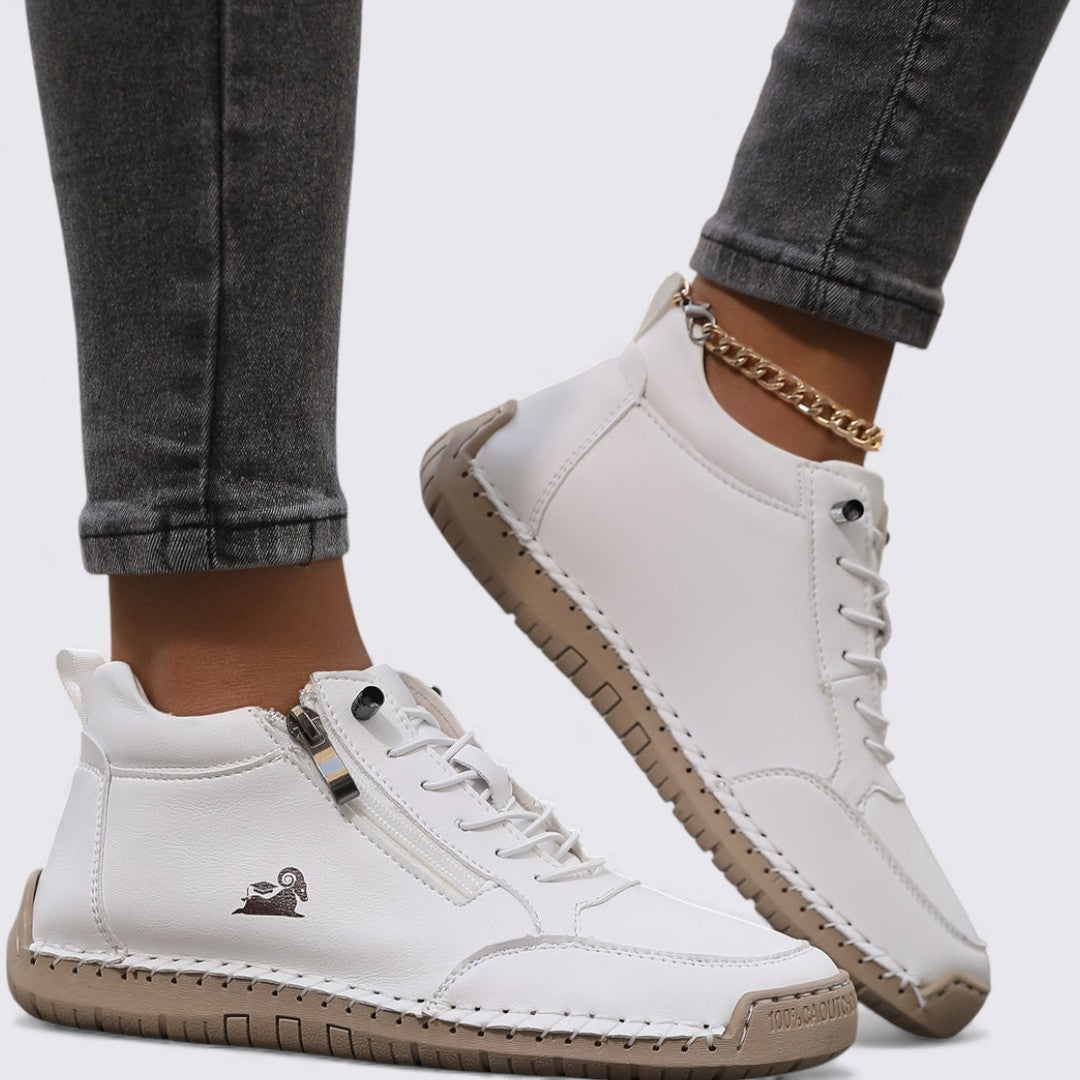 Chaussures montantes pour femme avec fermeture à glissière – Confortables, Stylées & Polyvalentes