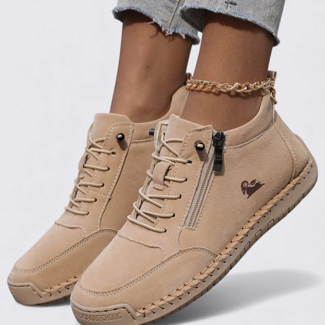 Chaussures montantes pour femme avec fermeture à glissière – Confortables, Stylées & Polyvalentes