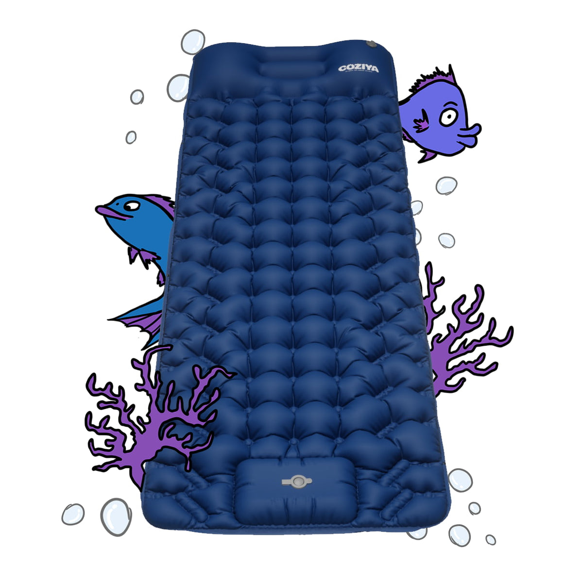 CampCloud™ | Aufblasbare Campingmatratze mit integrierter Pumpe und Kissen