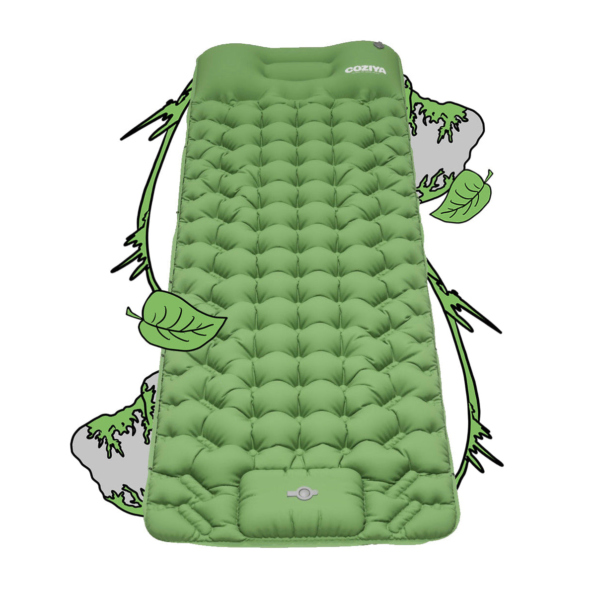 CampCloud™ | Aufblasbare Campingmatratze mit integrierter Pumpe und Kissen