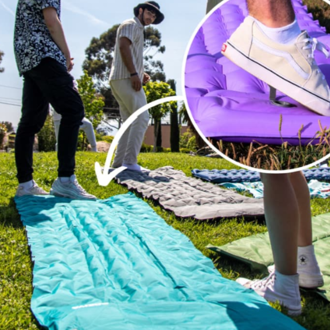 CampCloud™ | Aufblasbare Campingmatratze mit integrierter Pumpe und Kissen