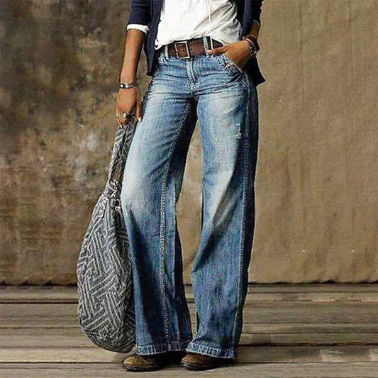 Delphinelle | Jean Baggy Femme Taille Haute, Coupe Ample & Style Décontracté