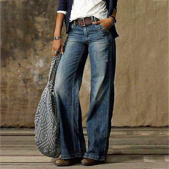 Delphinelle | Jean Baggy Femme Taille Haute, Coupe Ample & Style Décontracté