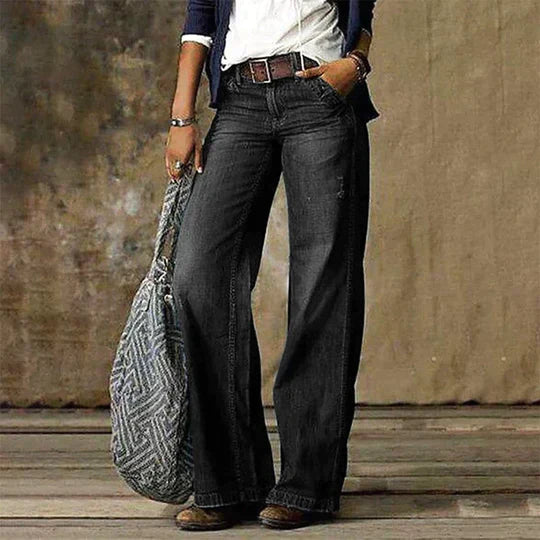 Delphinelle | Jean Baggy Femme Taille Haute, Coupe Ample & Style Décontracté