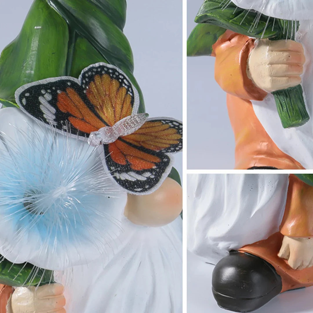 GartenWichtel™ | Solar-Gartenfigur mit LED-Licht und Dämmerungssensor