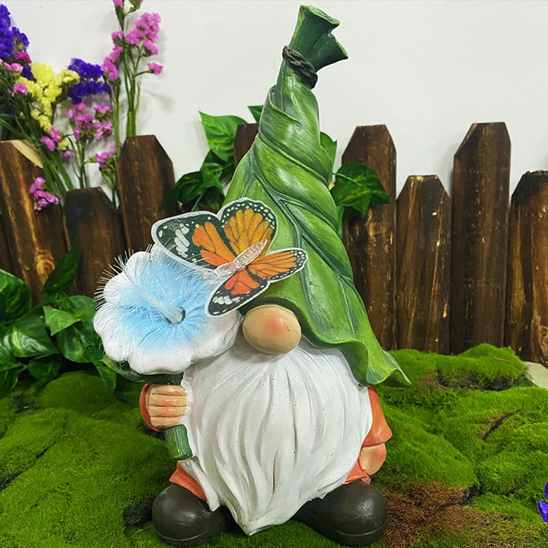 GartenWichtel™ | Solar-Gartenfigur mit LED-Licht und Dämmerungssensor