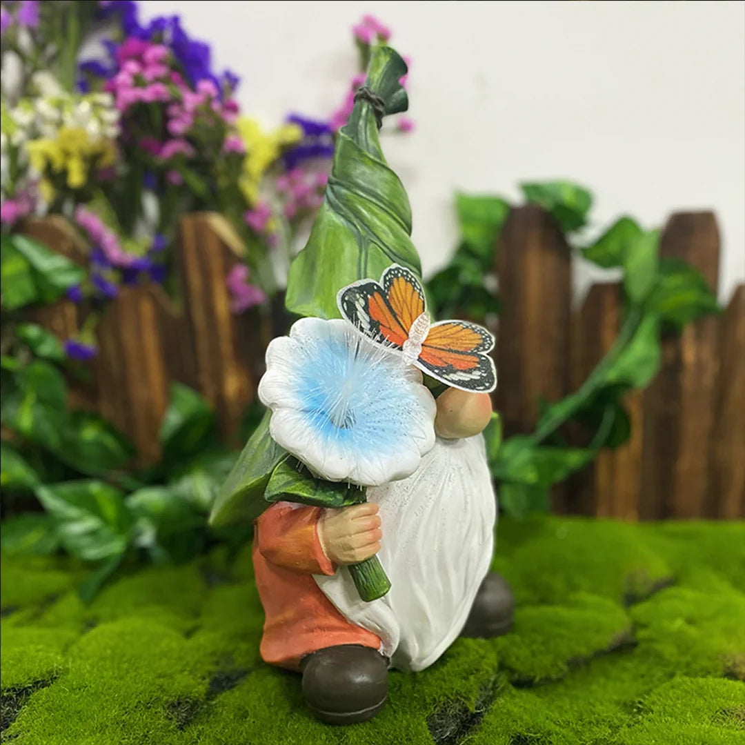 GartenWichtel™ | Solar-Gartenfigur mit LED-Licht und Dämmerungssensor
