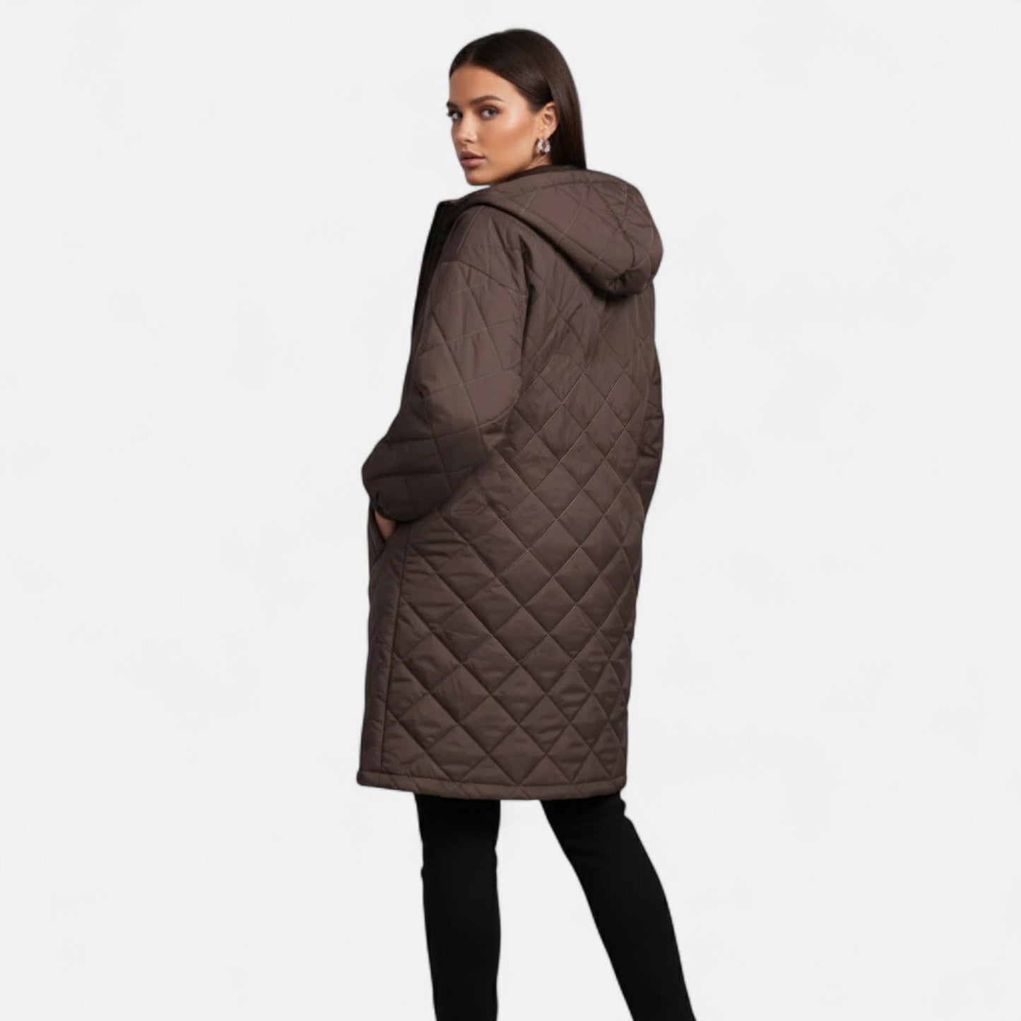 Malorie | Manteau Femme Matelassé à Capuche Automne Hiver Élégant