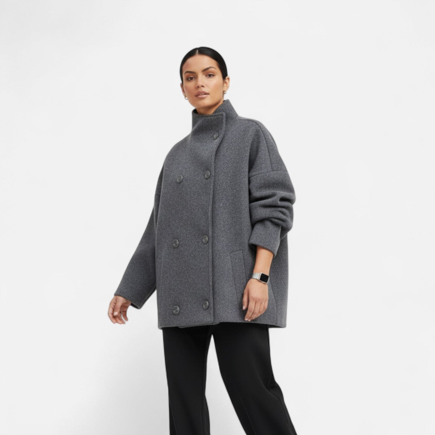 Veste Courte Femme Élégante avec Col Montant – Chic, Moderne & Polyvalente