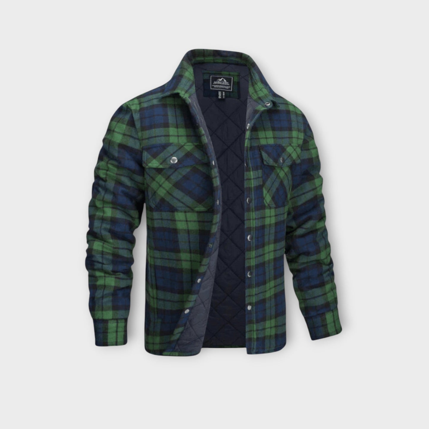 Men’s Winter Jacket Matelassée | Veste Flanelle à Carreaux Chaude et Élégante