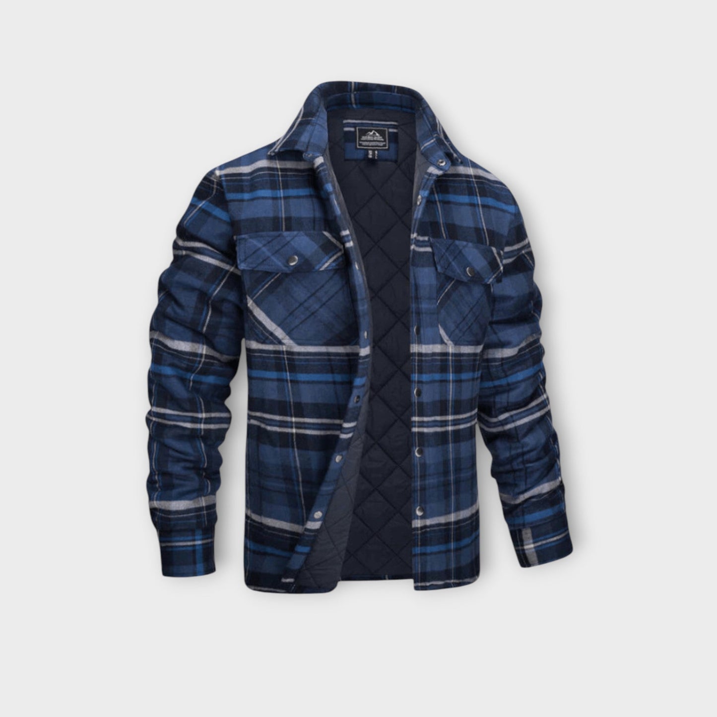 Men’s Winter Jacket Matelassée | Veste Flanelle à Carreaux Chaude et Élégante