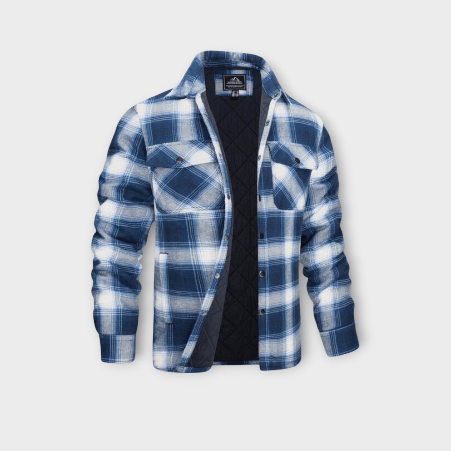 Men’s Winter Jacket Matelassée | Veste Flanelle à Carreaux Chaude et Élégante