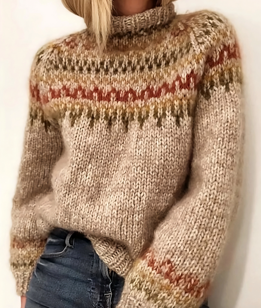 Nordic Rollneck Sweater Femme | Élégance et Chaleur Hivernale