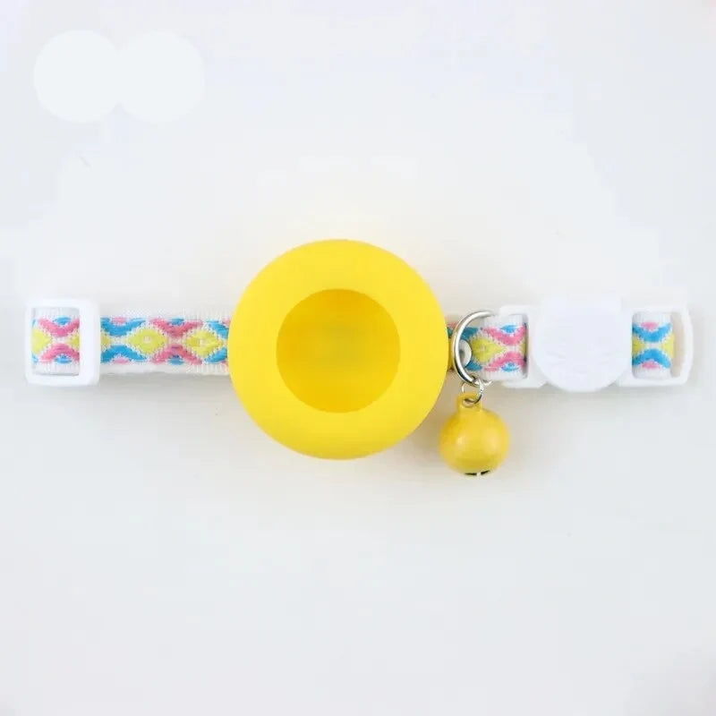 PawLokal™ | Verstellbares Haustierhalsband mit AirTag-Halter für Katzen und kleine Hunde