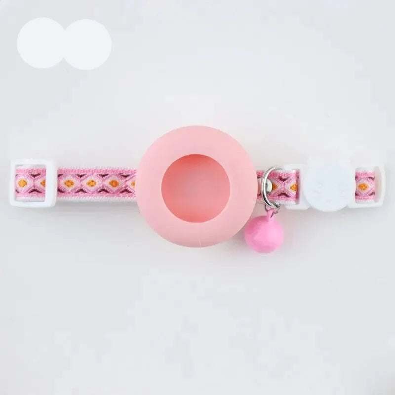 PawLokal™ | Verstellbares Haustierhalsband mit AirTag-Halter für Katzen und kleine Hunde