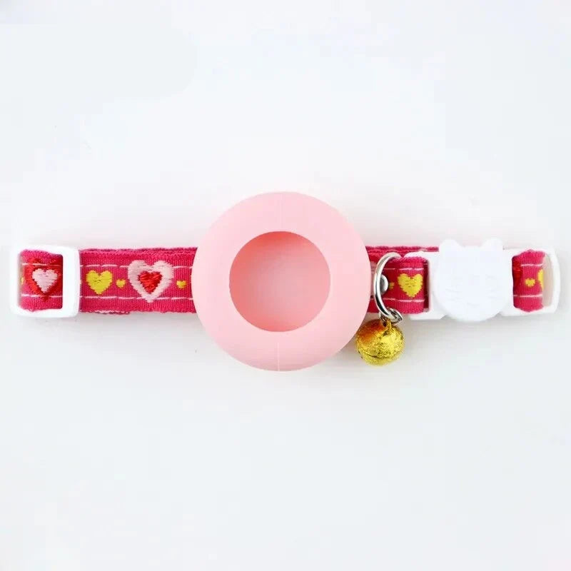 PawLokal™ | Verstellbares Haustierhalsband mit AirTag-Halter für Katzen und kleine Hunde