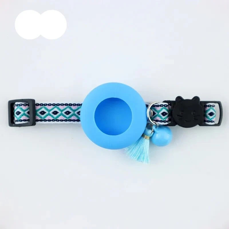PawLokal™ | Verstellbares Haustierhalsband mit AirTag-Halter für Katzen und kleine Hunde