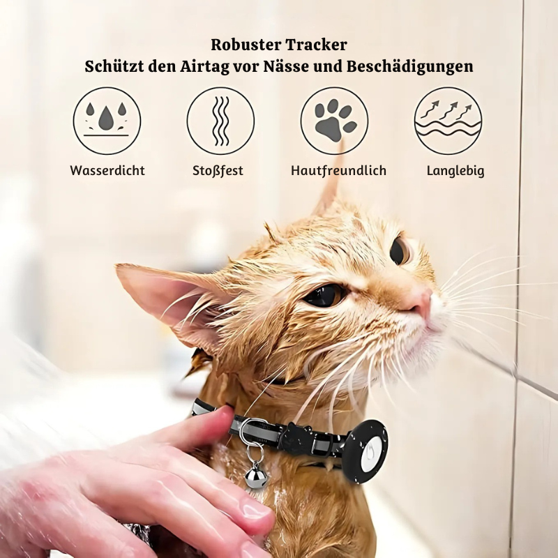PawTrack™ | GPS-Haustier-Tracker mit reflektierendem Nylonhalsband