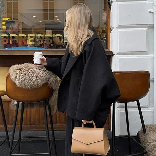 Clémadèle | Veste oversize femme à boutons et col à revers