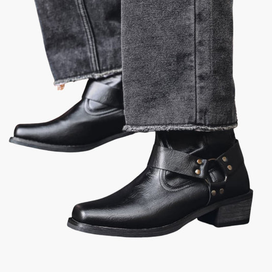 Boots Homme | Bottines à Talon Bas & Élastiques Latéraux | Confort et Style Quotidien