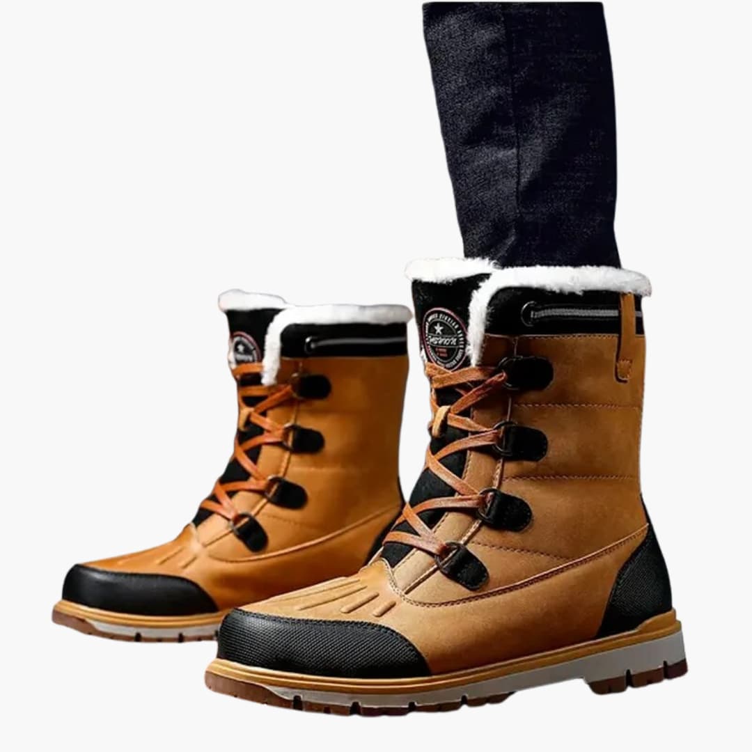 Bottes Hiver Homme | Chaussures Montantes à Lacets avec Semelle en Caoutchouc Antidérapante