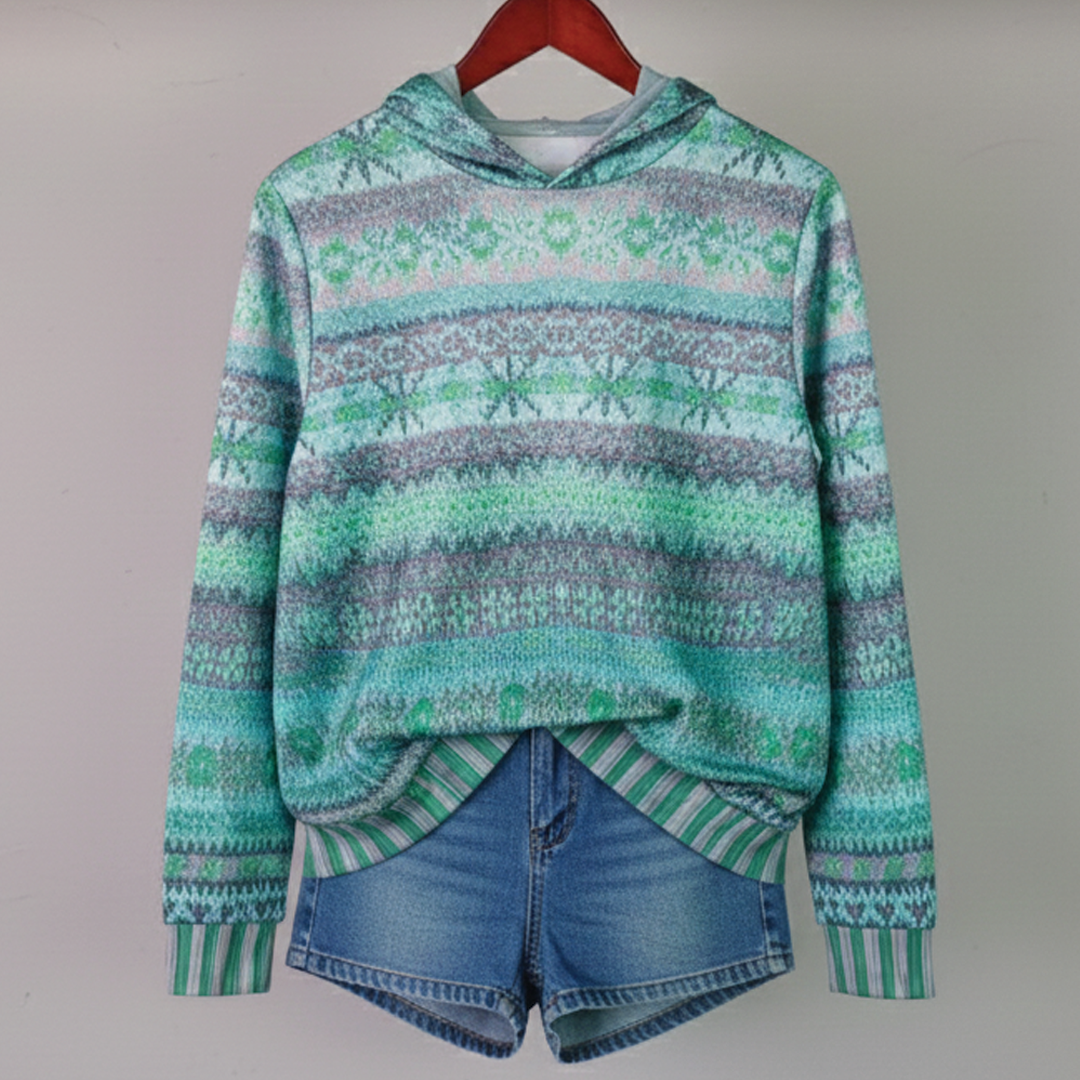 Hoodie décontracté à motif pour femme — style casual confortable