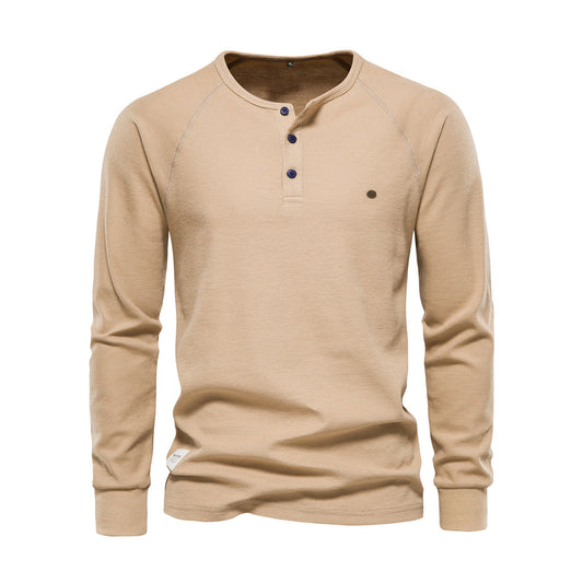 Henley Homme | T-shirt à Manches Longues et Boutons