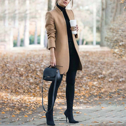 Sylvaine | Blazer Femme Élégant Uni Coupe Tendance pour Bureau et Sorties