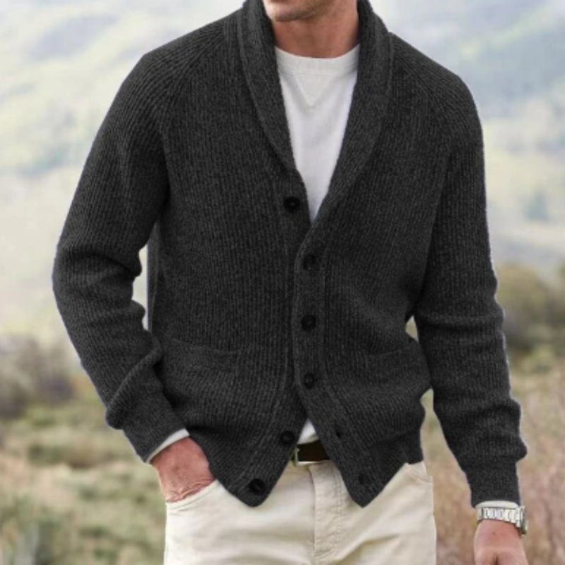 Alec | Cardigan Homme Classique | Pull Col Châle Intemporel