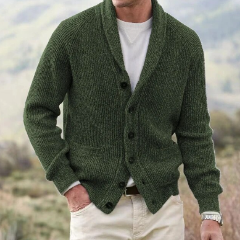 Alec | Cardigan Homme Classique | Pull Col Châle Intemporel