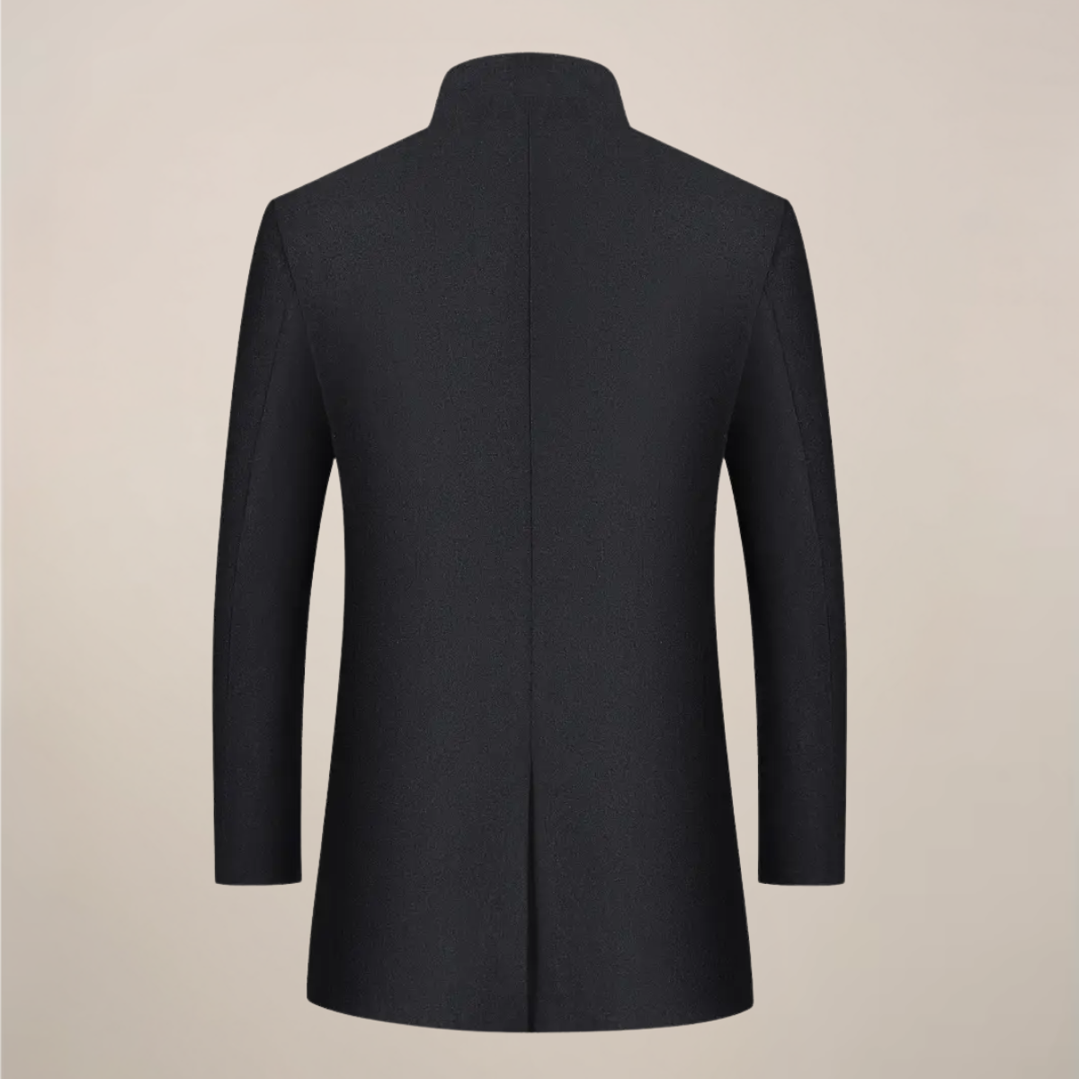 Xander | Manteau Homme Long Élégant | Veste Boutonnée Slim Fit avec Col Montant